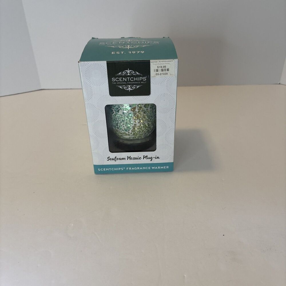 Mosaic Glass Plug-in Fragrance Wax Melt Warmer, Decorative Pluggable Night Li...